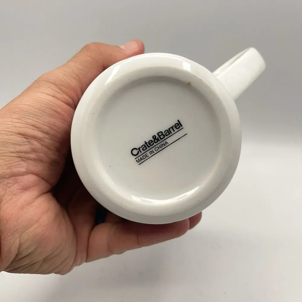 Crate & Barrel Peppermint Candy Porcelain Coffee Mug Tea Cup 16oz Holiday